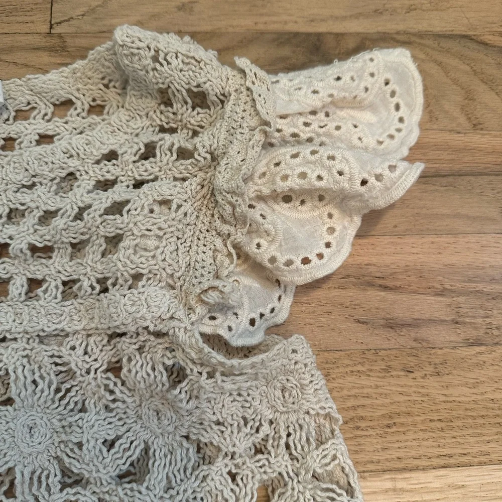 Anthropologie cropped crochet top - Picture 2 of 6